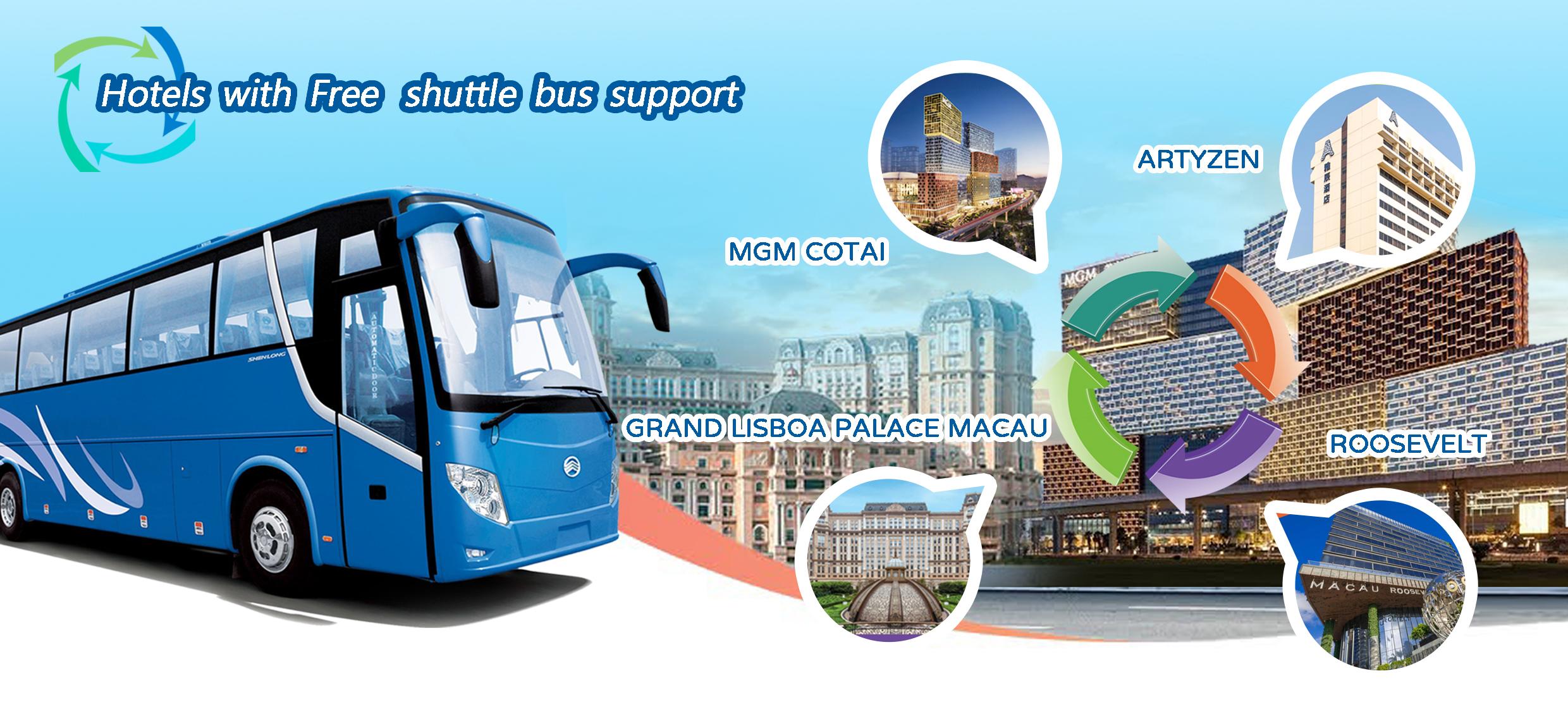 Hotels with Free shuttle bus support